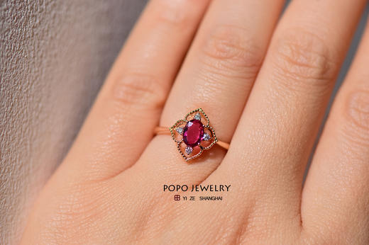 【周年特价场】18K玫瑰金红宝石戒指 商品图3
