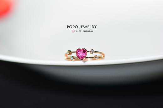 【周年特价场】18K玫瑰金心形红宝石戒指 商品图3