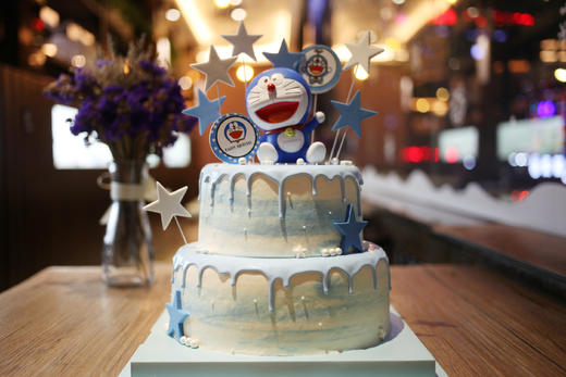 男孩款｜哆啦a梦- 叮当猫主题 蓝色系 简约蛋糕 商品图1