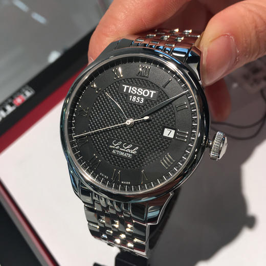 天梭力洛克黑色机械男表瑞士制造t41148353