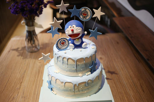 男孩款｜哆啦a梦- 叮当猫主题 蓝色系 简约蛋糕 商品图0