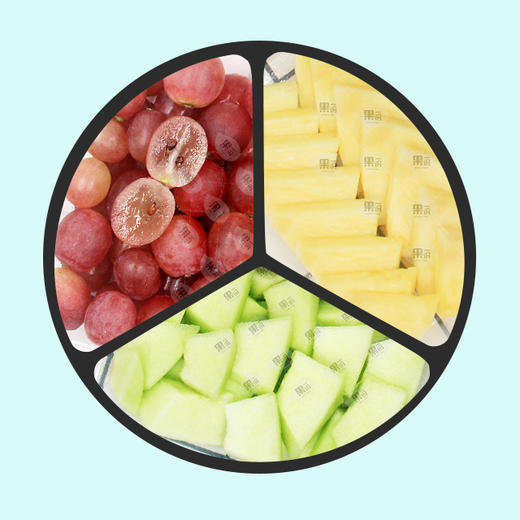 三拼缤纷三格果切b档水果可自选450g