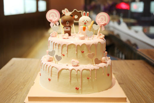 场景主题蛋糕系列双层布朗熊可妮免11如图款式新鲜水果动物性淡奶油