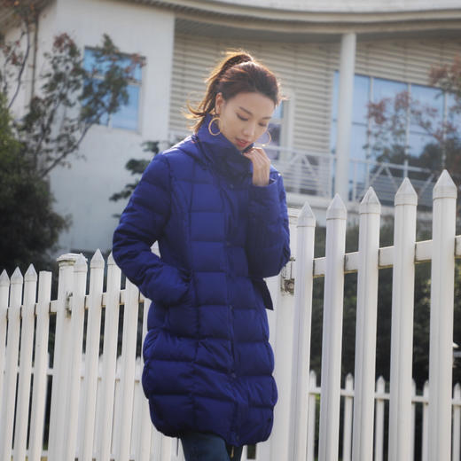 臣禾CHENHE 冬季蓝色长款羽绒服 商品图0