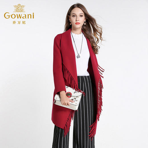 乔万尼流苏羊毛呢大衣EL4A538 商品图1