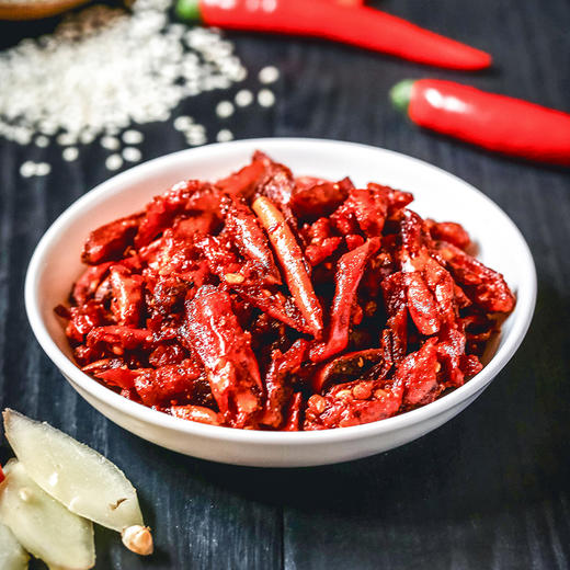 苗姑娘 香脆辣 小吃零食辣椒干150g 商品图4