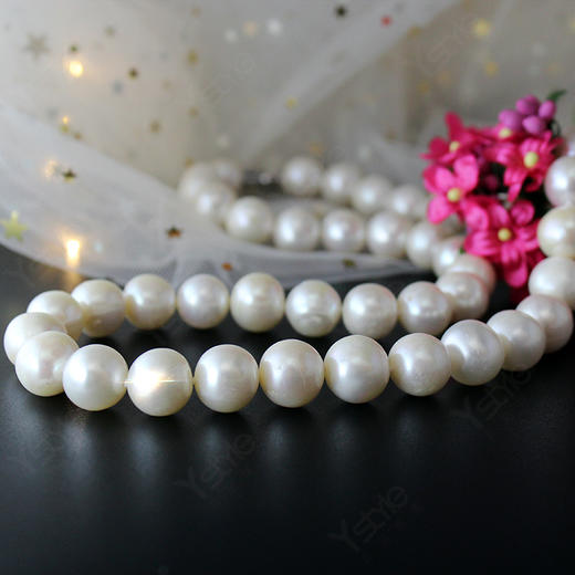 pearl string | 白珍珠串链 淡水珍珠项链 10-11.5mm