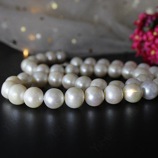 pearlstring白珍珠串链淡水珍珠项链10115mm