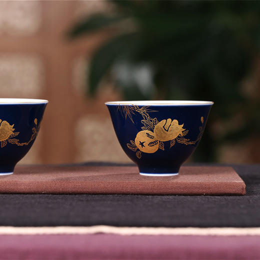 大吉大利霁蓝描金茶壶套装 商品图1