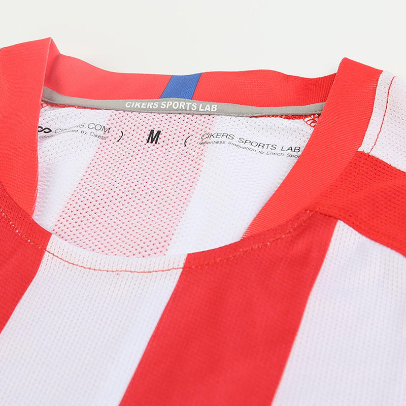 Cg赛客cikers间条男子短袖足球服光板定制印号组队训练比赛服球衣