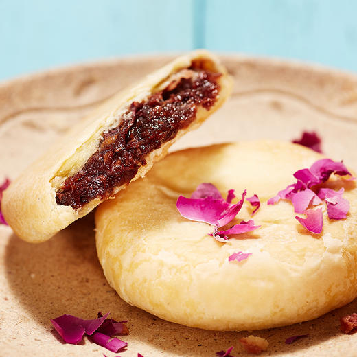 中国玫瑰谷 经典玫瑰鲜花饼 小甜点零食早餐  6枚/袋 玫瑰时光 商品图1