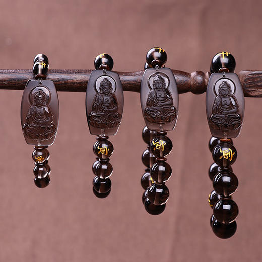 【冰种黑曜石三合六合本命佛手链】 商品图4