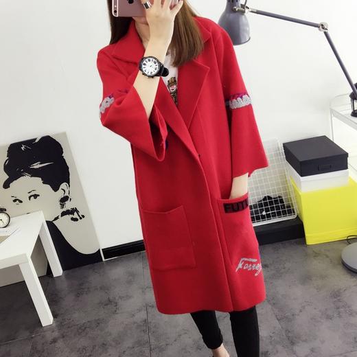 【服饰鞋包】毛衣春装女中长款宽松针织衫女开衫外套女春装新款女时尚风衣 商品图1