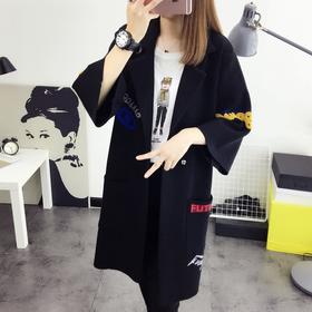 【服饰鞋包】毛衣春装女中长款宽松针织衫女开衫外套女春装新款女时尚风衣