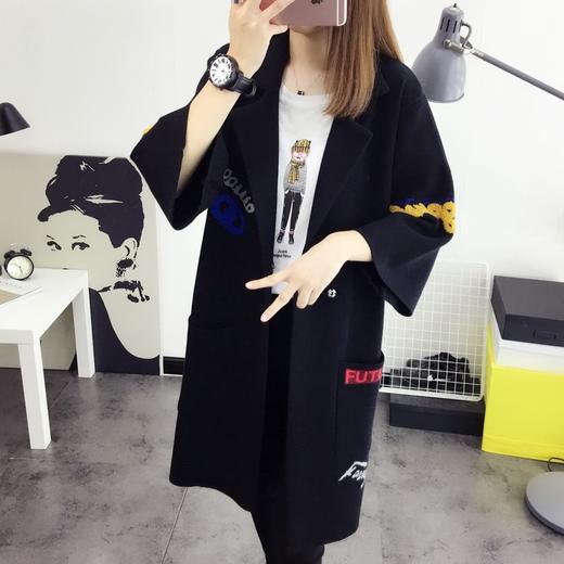 【服饰鞋包】毛衣春装女中长款宽松针织衫女开衫外套女春装新款女时尚风衣 商品图0