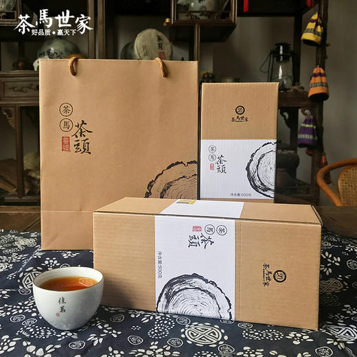 【2盒礼袋装】茶马世家 陈年 勐海老茶头 普洱茶 熟茶 云南散茶叶 商品图0