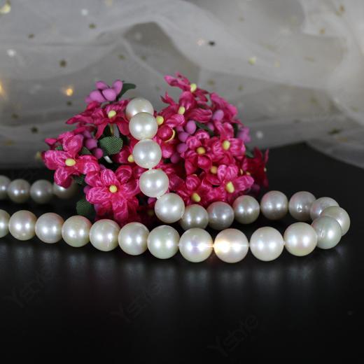 pearl string | 白珍珠串链 淡水珍珠项链 9-10mm