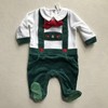 【绿白拼礼服爬服】 可搭配福袋，200元配6-10个商品（有衣服裤子袜子等等 随机不挑） 柔软 舒适的婴童外出服 爬服 连体衣 春秋冬 3季可穿 商品缩略图0