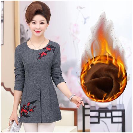 MQ-90554冬季气质优雅修身打底裙/加绒加厚 商品图2