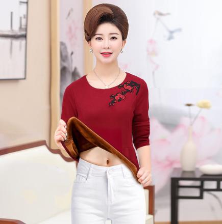 MQ-90554冬季气质优雅修身打底裙/加绒加厚 商品图3