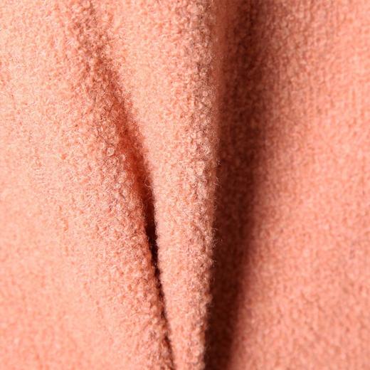 乔万尼冬季毛呢外套女修身收腰中长款纯色长袖羊毛呢子大衣E144A866 商品图4