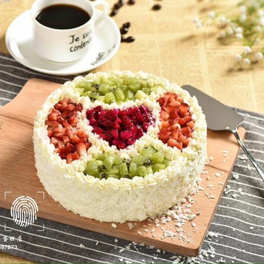 缤纷水果纯动物奶油新鲜水果夹心新鲜时令水果装饰水果多的生日蛋糕