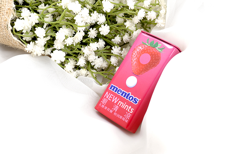 【超市4】曼妥思潮清凉无糖薄荷糖粉嫩草莓味18g