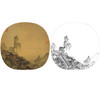 宋画山水小品白描底稿-马麟-《楼台夜月图》-多种白描尺寸可选-GS06 商品缩略图0