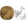宋画山水人物小品白描底稿-马远-《松下闲吟图》-多种白描尺寸可选-GS07 商品缩略图0