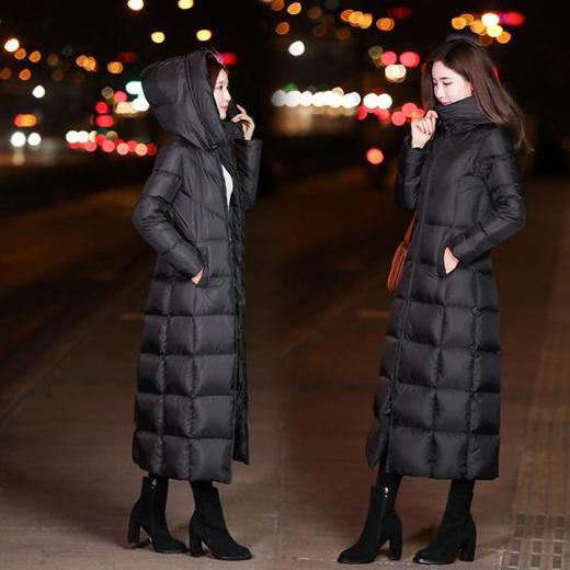 【清仓特价】超长加厚99%白鸭绒修身连帽女款羽绒 商品图3