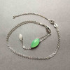 冰种阳绿翡翠马眼锁骨链18k白金钻石镶嵌 商品缩略图2