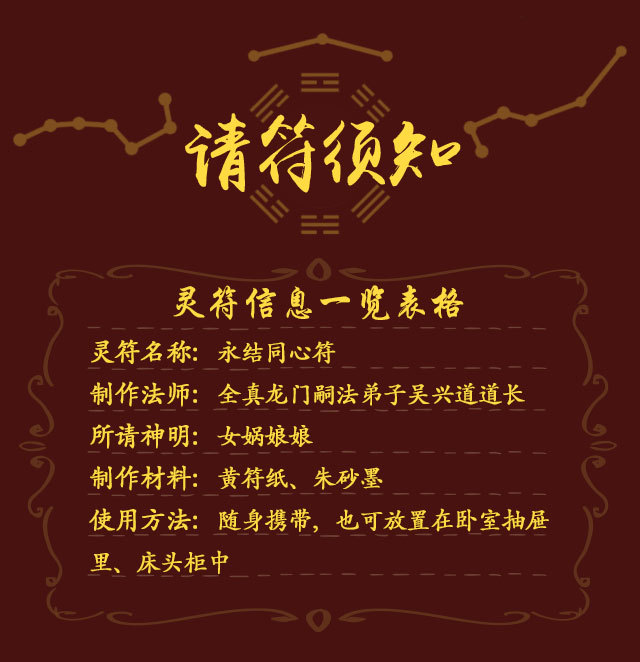 永结同心符此符能使夫妻气场融合特别适合于新婚夫妻使用永结同心白头