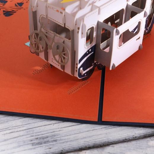 AIT Studio原创手工立体贺卡 3D祝福卡 旅行房车 两款可选 商品图1