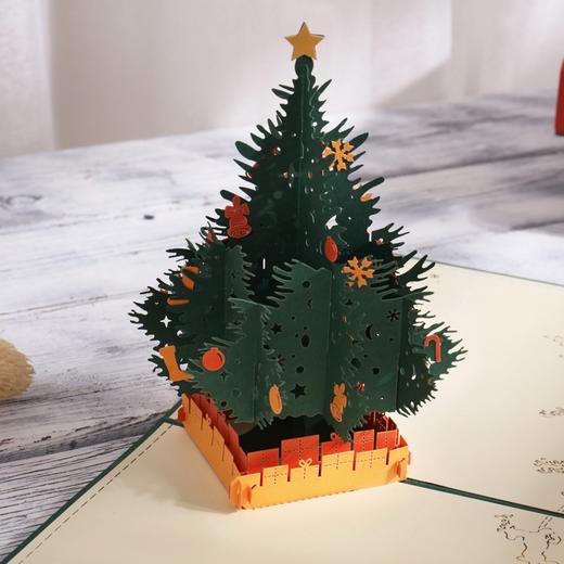 AIT Studio原创手工立体贺卡 3D祝福卡 圣诞树 两款可选 商品图0