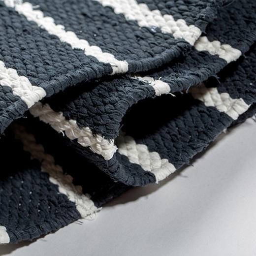 芬兰【VM Carpet】全棉材质条纹地毯流苏地毯 75CM×150CM 商品图2