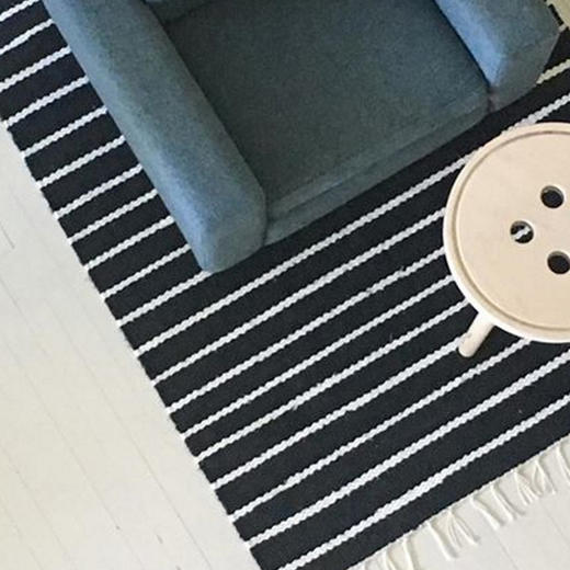 芬兰【VM Carpet】全棉材质条纹地毯流苏地毯 75CM×150CM 商品图1