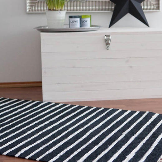芬兰【VM Carpet】全棉材质条纹地毯流苏地毯 75CM×150CM 商品图3