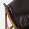 伽罗 JALO 牛皮宽扶手实木休闲椅 商品缩略图3