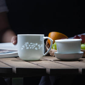 富玉 白玲珑茶漏杯
