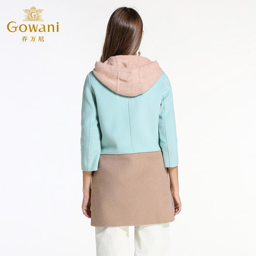 乔万尼上下拼色修身双面羊毛呢E154A243 商品图2