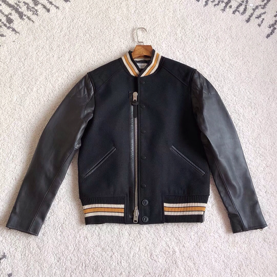 男神必备 coach男士棒球领皮衣