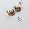 SpoiledBart Jewelry 14K注金  天然尖晶石  珍珠 经典黑白耳钉 商品缩略图3
