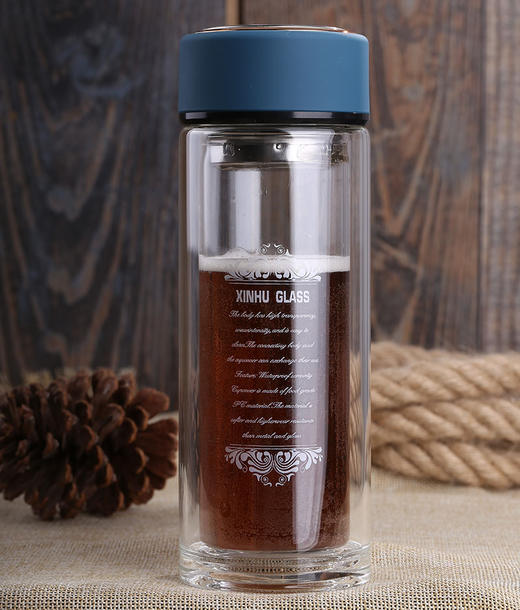 【保温杯】保温杯创意透明玻璃杯礼品百货杯子便携式办公水杯 商品图2