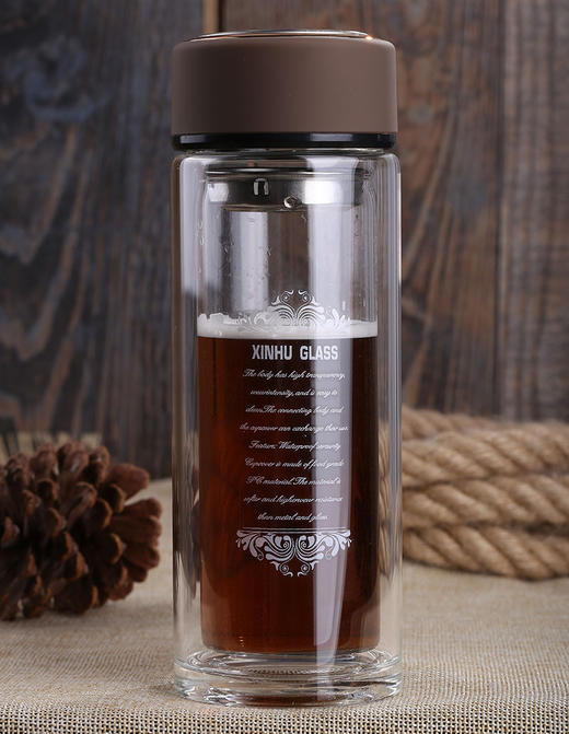 【保温杯】保温杯创意透明玻璃杯礼品百货杯子便携式办公水杯 商品图4