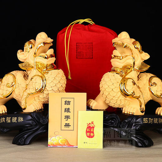 富贵招财绒沙金貔貅摆件最强招财神兽秘法认主吸财聚气