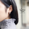 SpoiledBart Jewelry 14K注金  天然尖晶石  珍珠 经典黑白耳钉 商品缩略图5