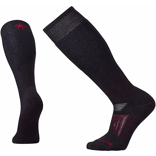 智慧羊毛 越野跑滑雪 重量减震 保暖 及膝盖 羊毛袜(SmartWool PhD Outdoor Heavy Over-The-Calf Socks SW015047001)