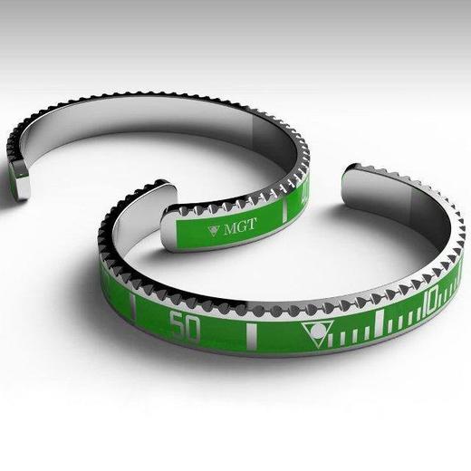 北京仓｜Speedometer-Green Steel-手镯［意大利设计师］ 商品图2