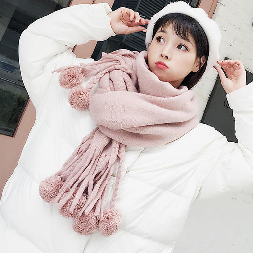 【围巾】冬季韩版百搭新款披肩两用学生长款加厚保暖围脖 商品图1