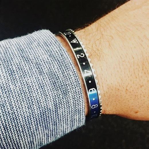 北京仓｜Speedometer-Black&Blue Steel-手镯［意大利设计师］ 商品图4